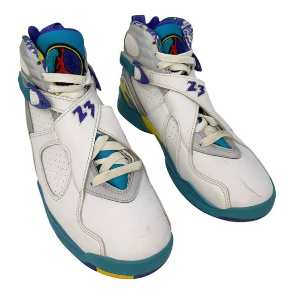 Nike Air Jordan Retro 8 VIII 2019 Aqua White Varsity Size 8.5 CL1236-100 - Picture 1 of 7